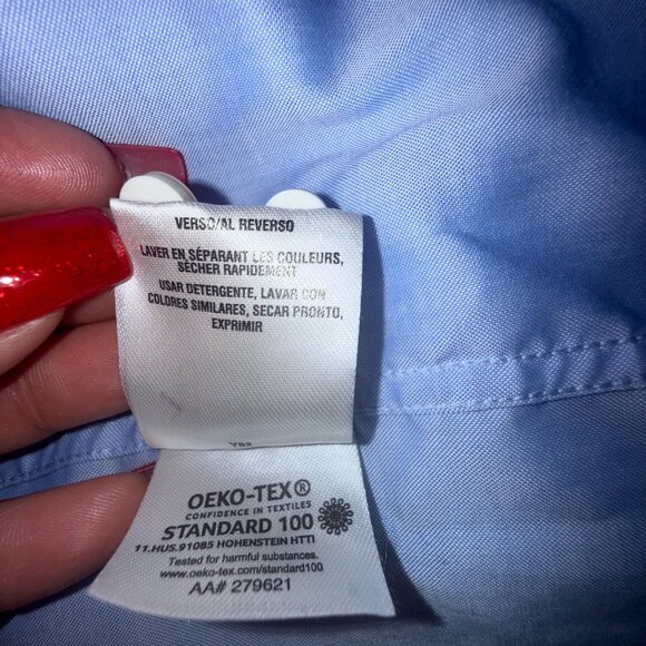 Tommy Hilfiger Men's Regular Fit Wrinkle Free Long Sleeve Top  Sz 18 32/33 2XL - Picture 4 of 7